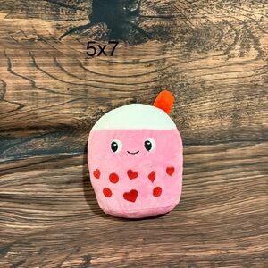 Cute Pink Plush Toy with Heart Accents